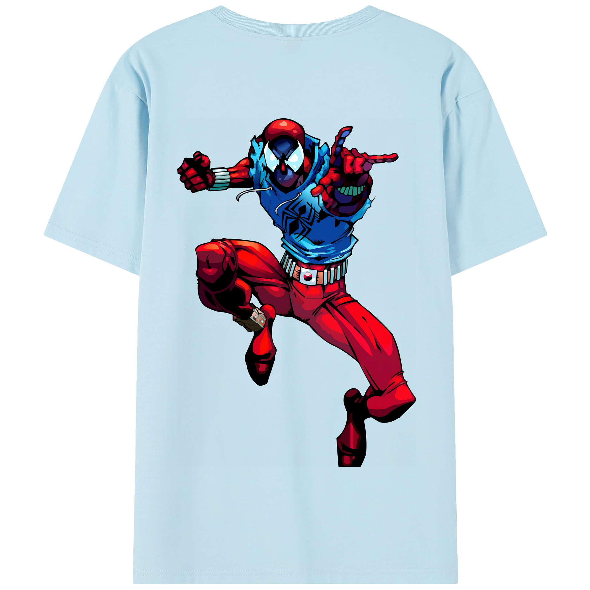 （画像用） Spider Man スパイダーマン 綿100％半袖Tシャツ（背面プリント）